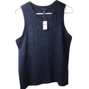 Gap Women's Sleeveless Blue Mesh Blouse Size S